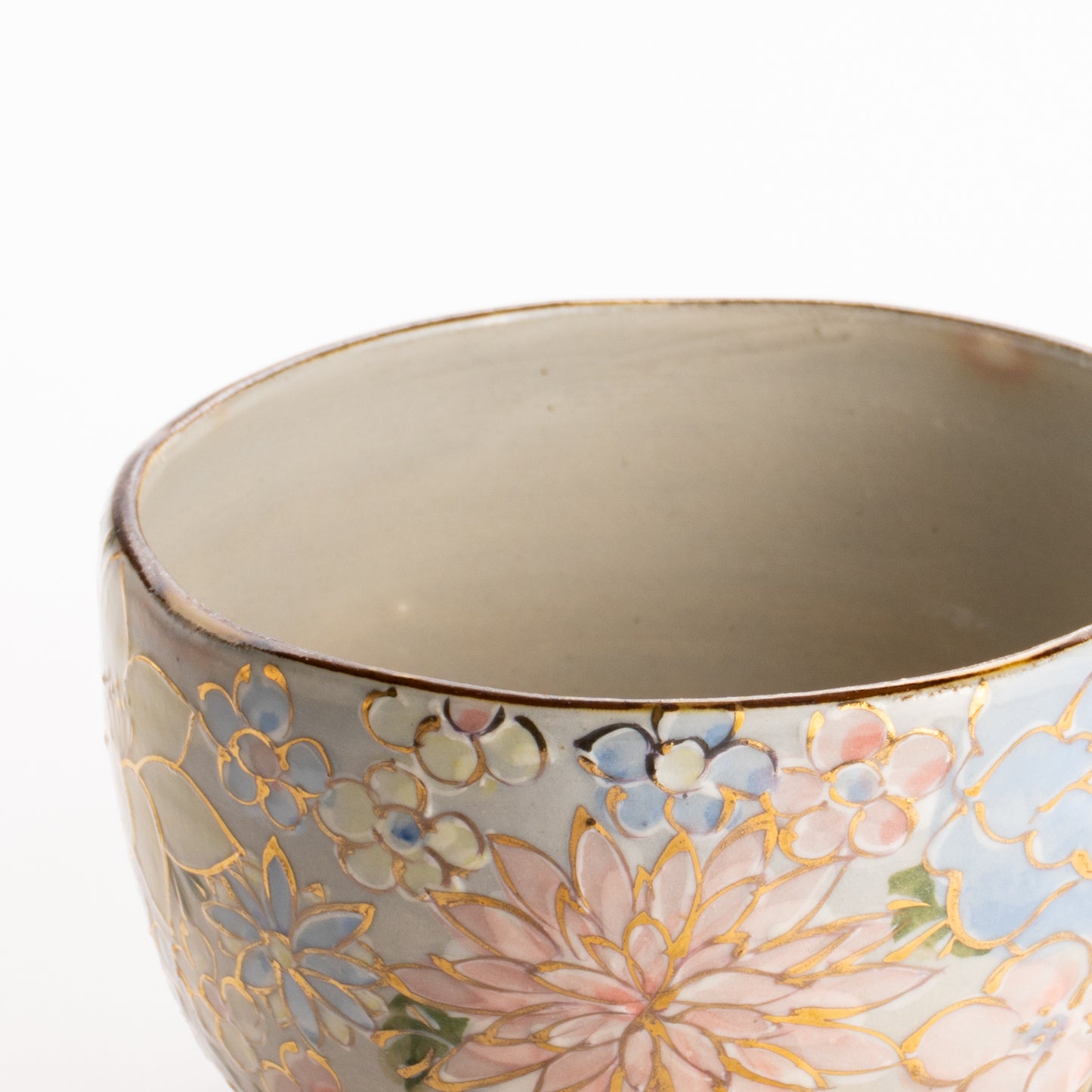 抹茶碗　色絵金彩 花詰　俊山窯 KOTOPOTTER