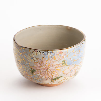 抹茶碗　色絵金彩 花詰　俊山窯 KOTOPOTTER