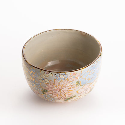 抹茶碗　色絵金彩 花詰　俊山窯 KOTOPOTTER