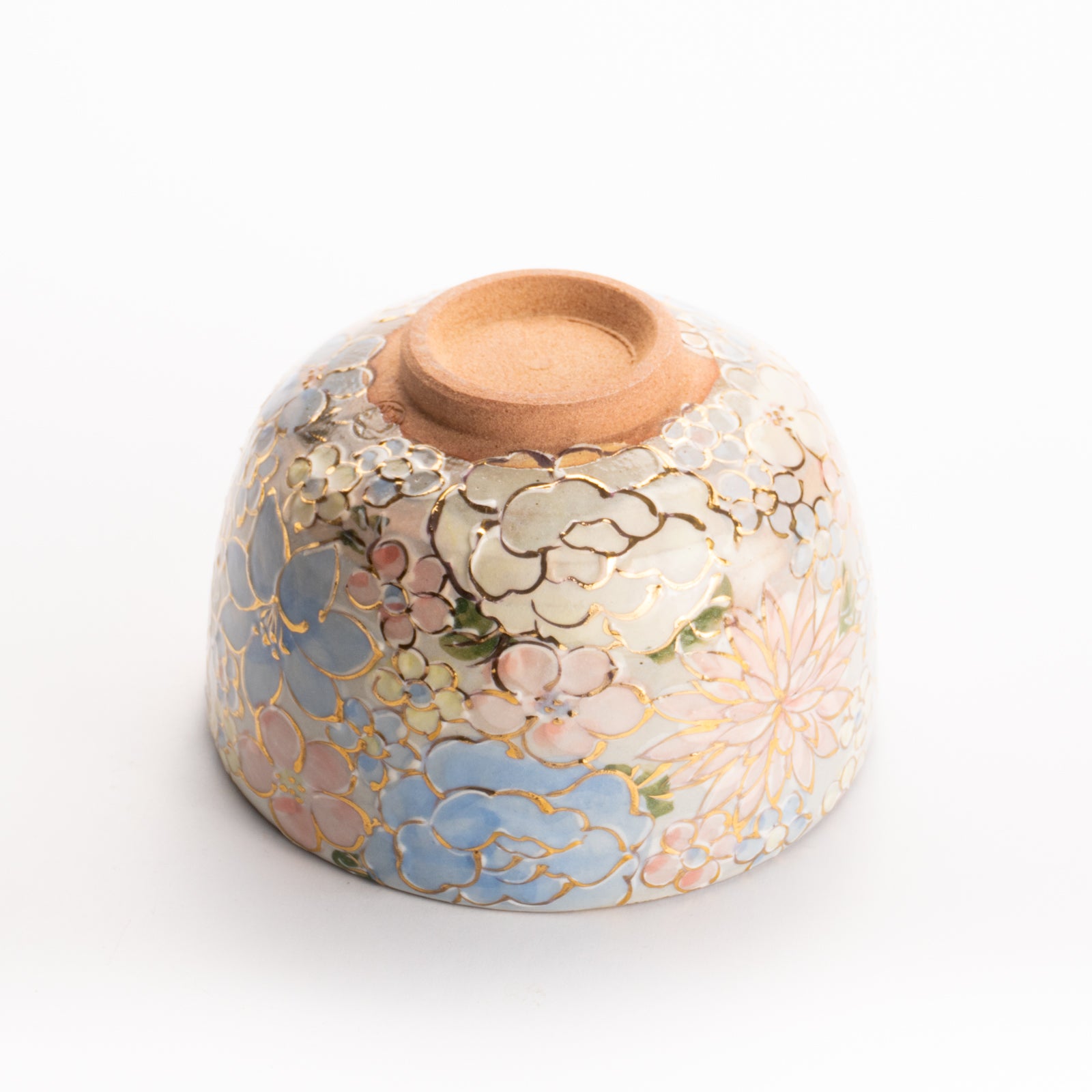 抹茶碗　色絵金彩 花詰　俊山窯 KOTOPOTTER