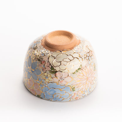抹茶碗　色絵金彩 花詰　俊山窯 KOTOPOTTER
