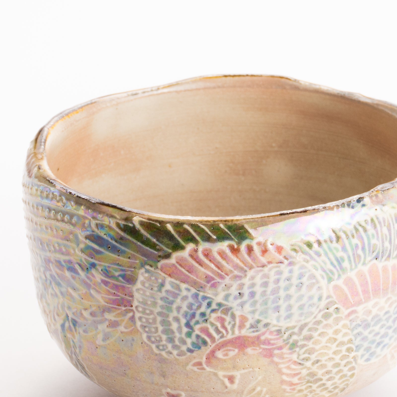 抹茶碗　ラスター彩鳳凰　俊山窯 KOTOPOTTER