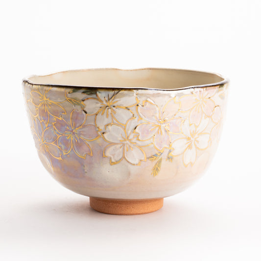 抹茶碗　ラスター彩 桜図　俊山窯 KOTOPOTTER