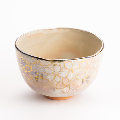 抹茶碗　ラスター彩 桜図　俊山窯 KOTOPOTTER