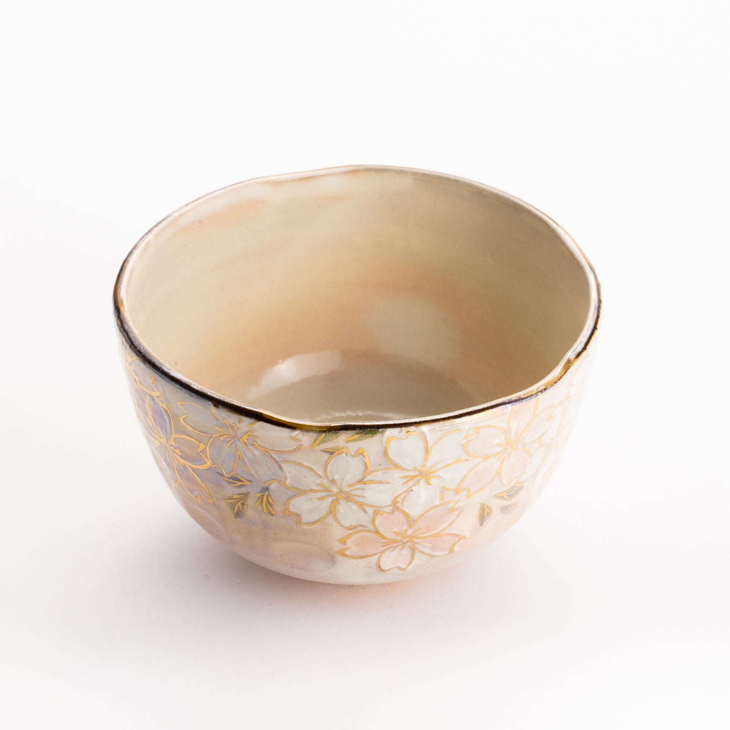 抹茶碗　ラスター彩 桜図　俊山窯 KOTOPOTTER