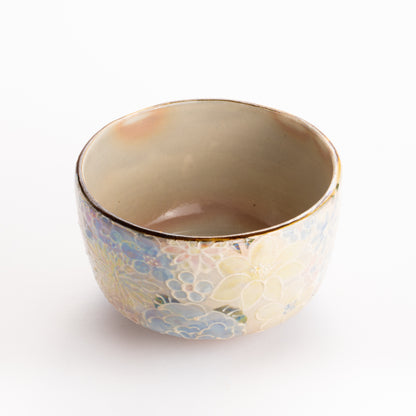抹茶碗　ラスター彩 花詰　俊山窯 KOTOPOTTER