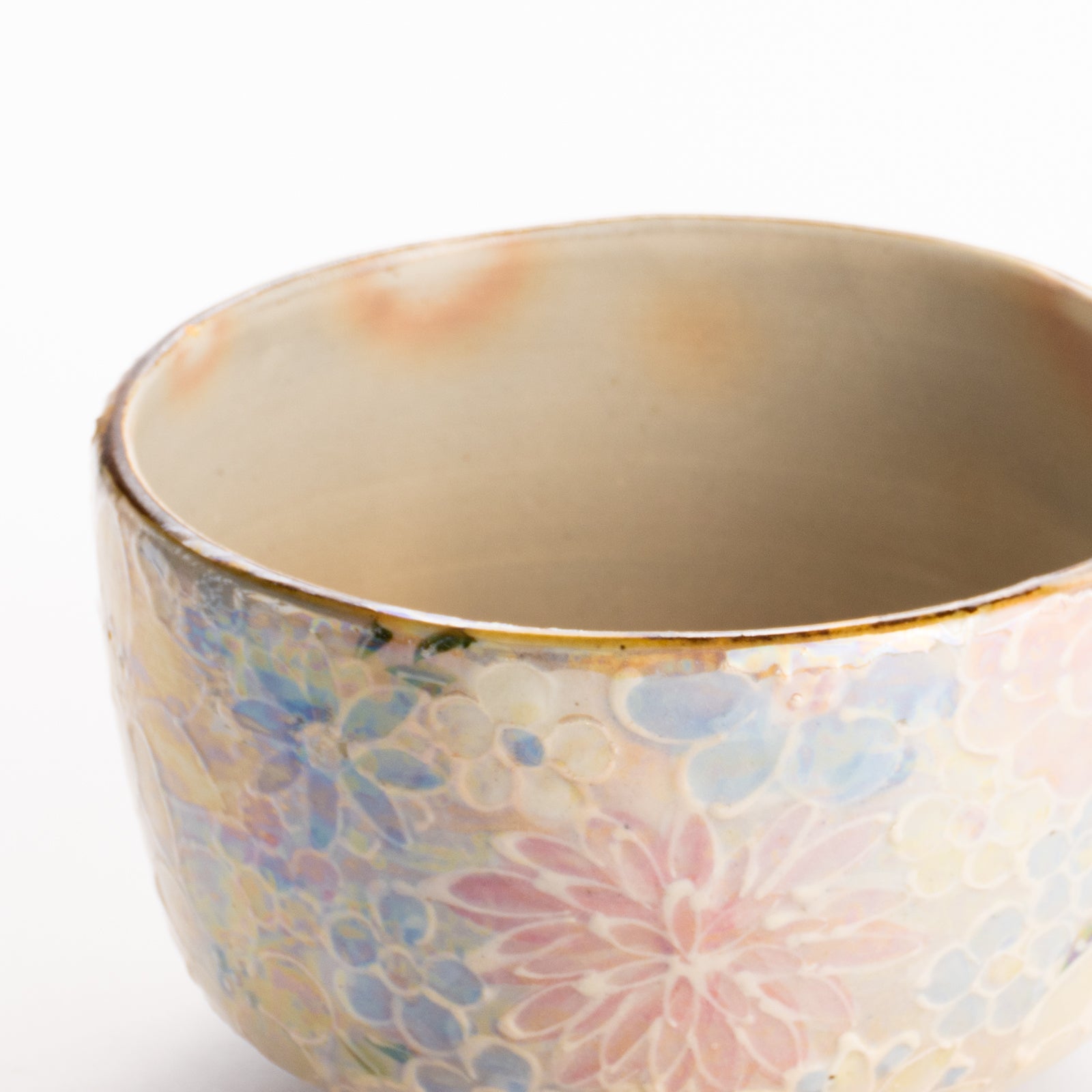 抹茶碗　ラスター彩 花詰　俊山窯 KOTOPOTTER
