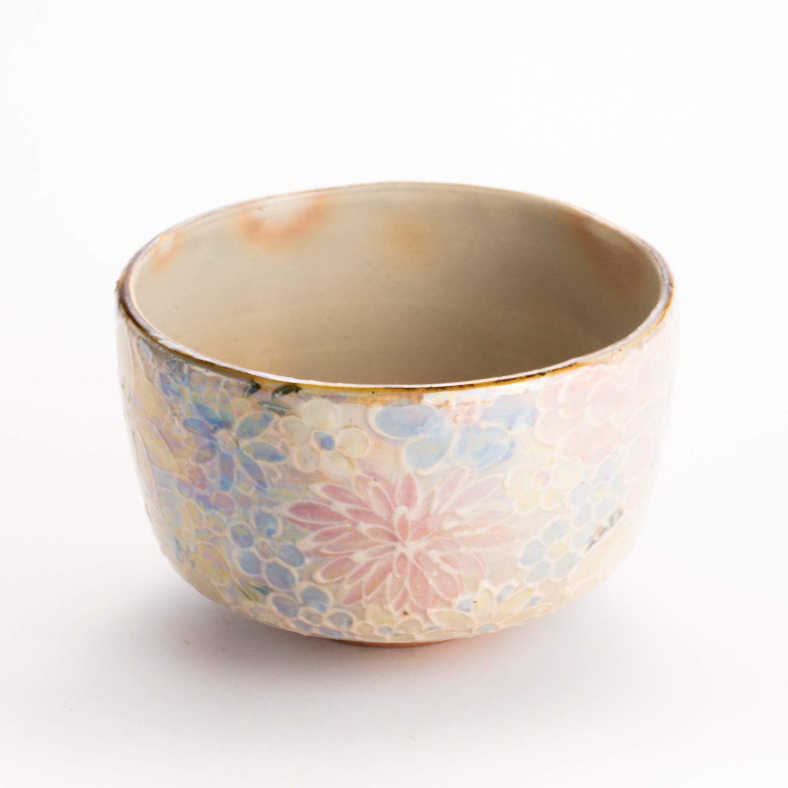 抹茶碗　ラスター彩 花詰　俊山窯 KOTOPOTTER