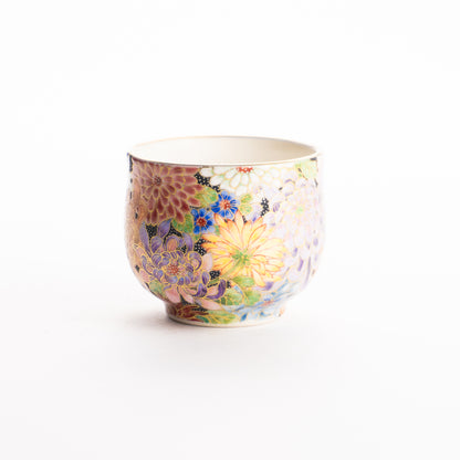 ぐい呑　色絵金彩 花詰　見谷若葉 KOTOPOTTER