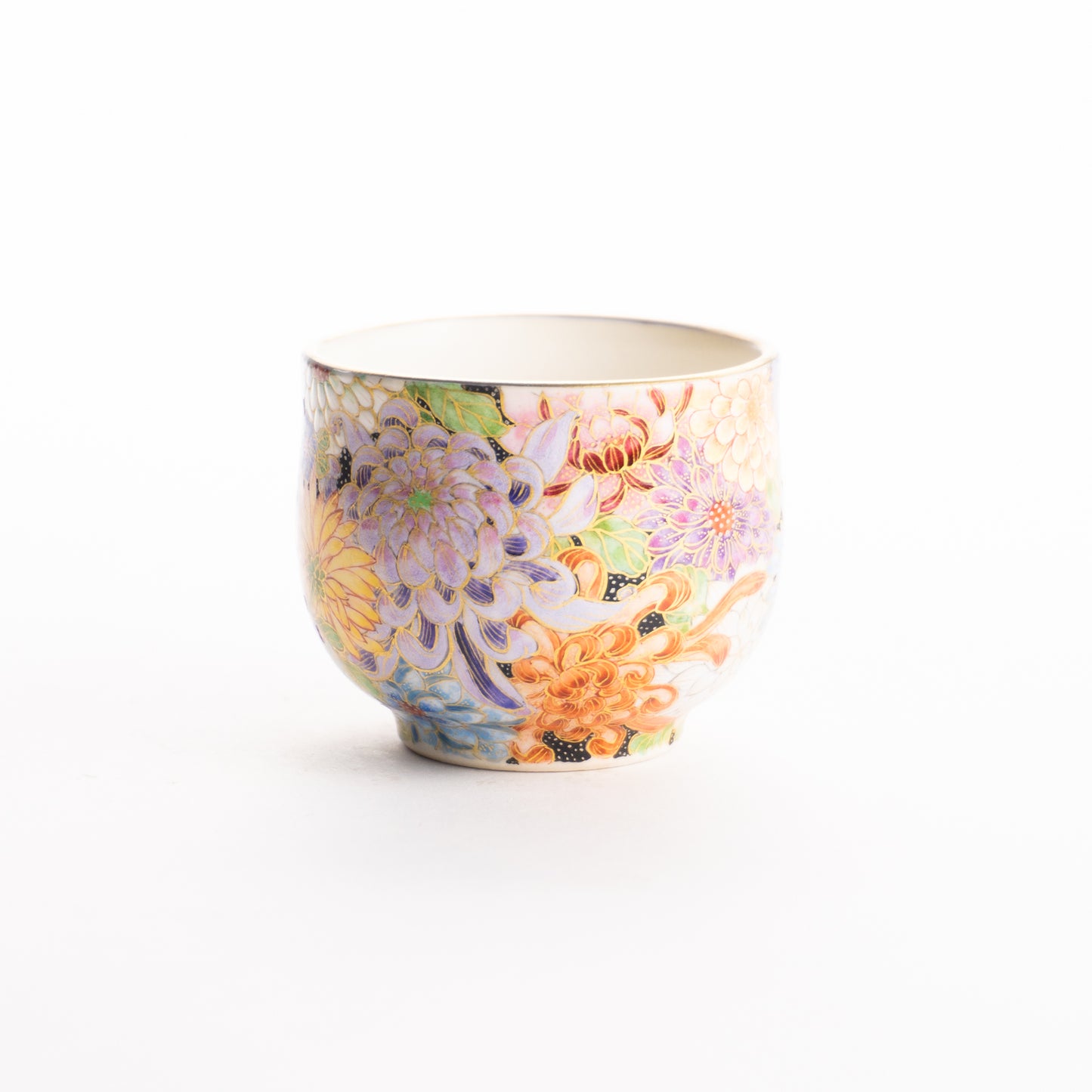 ぐい呑　色絵金彩 花詰　見谷若葉 KOTOPOTTER