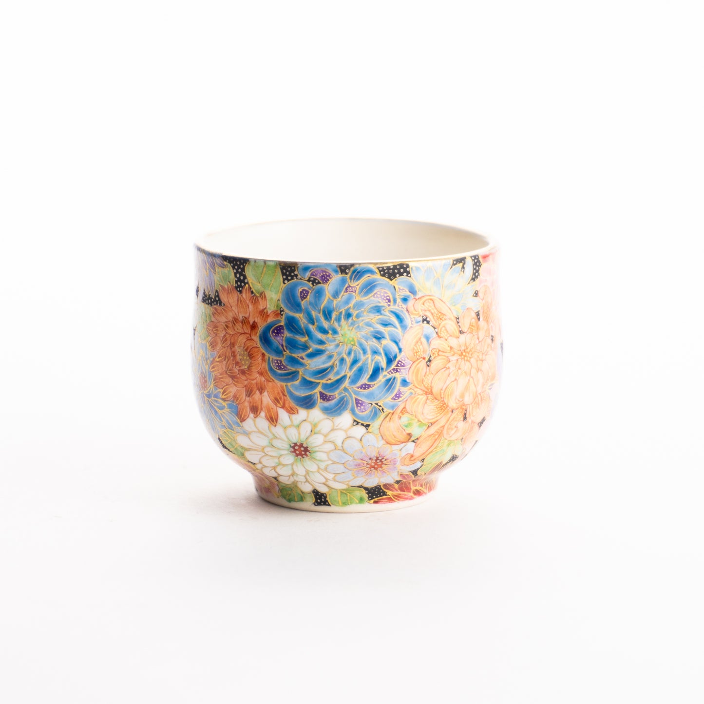 ぐい呑　色絵金彩 花詰　見谷若葉 KOTOPOTTER
