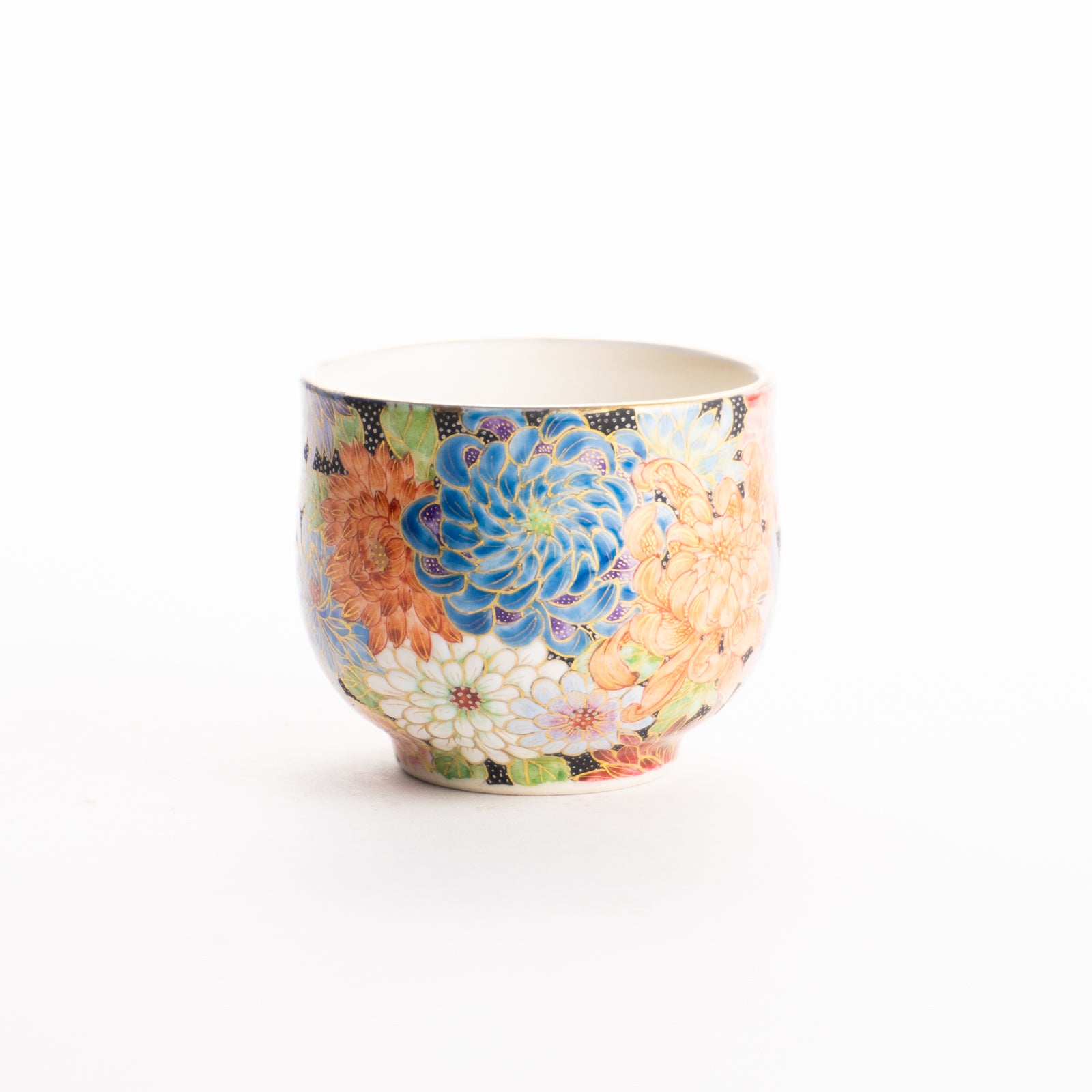 ぐい呑　色絵金彩 花詰　見谷若葉 KOTOPOTTER