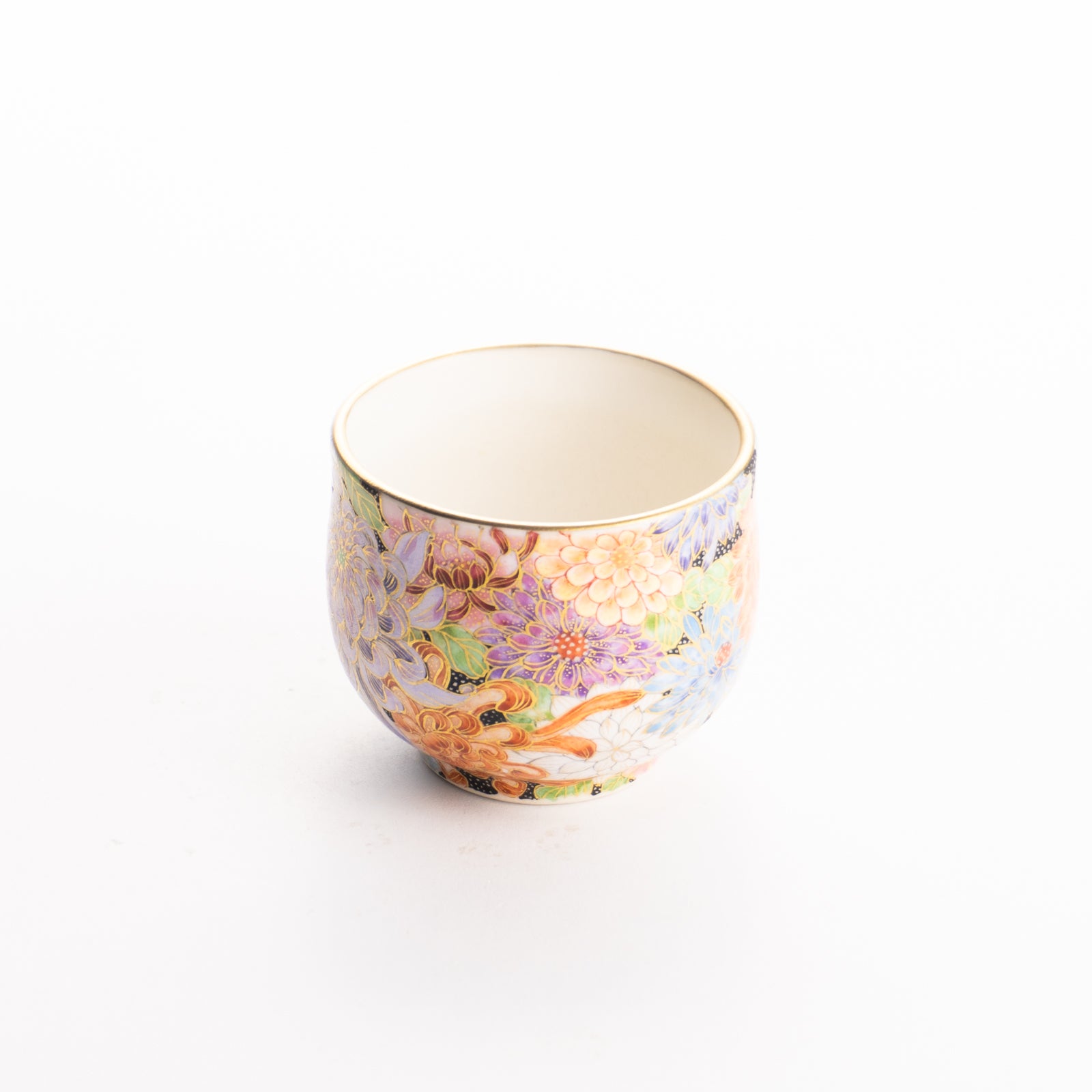 ぐい呑　色絵金彩 花詰　見谷若葉 KOTOPOTTER