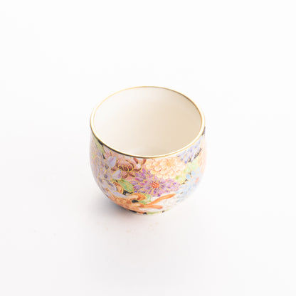 ぐい呑　色絵金彩 花詰　見谷若葉 KOTOPOTTER