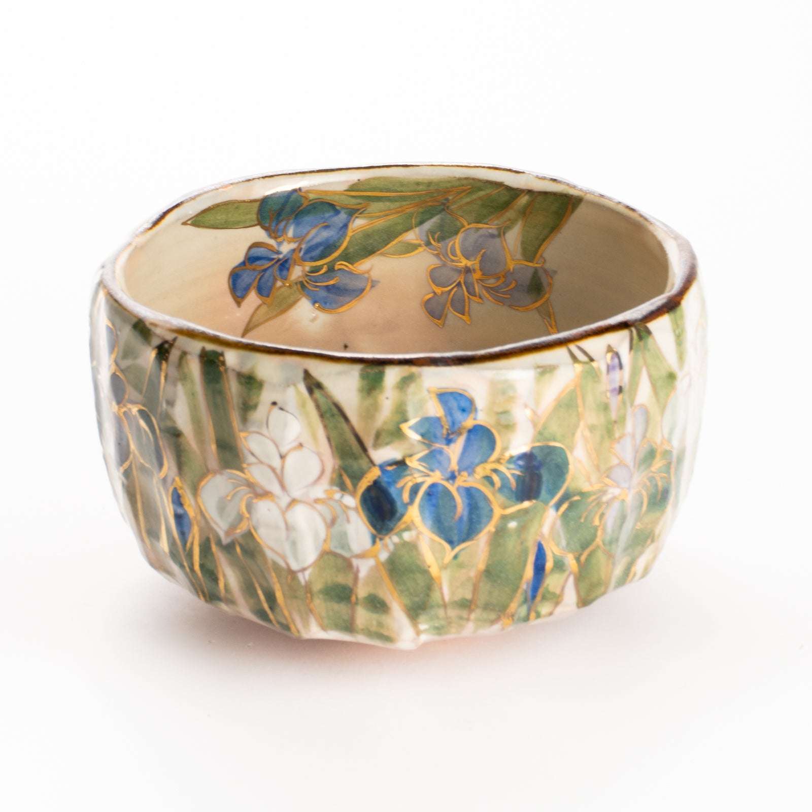 抹茶碗　菖蒲之図　俊山窯 KOTOPOTTER