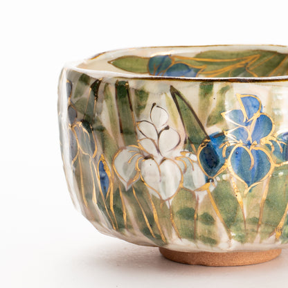 抹茶碗　菖蒲之図　俊山窯 KOTOPOTTER
