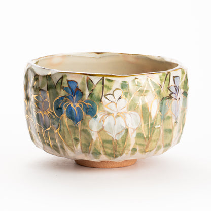 抹茶碗　菖蒲之図　俊山窯 KOTOPOTTER