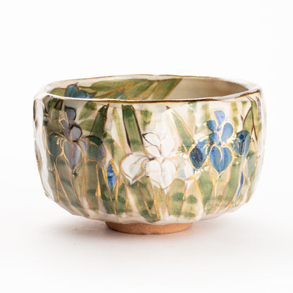 抹茶碗　菖蒲之図　俊山窯 KOTOPOTTER