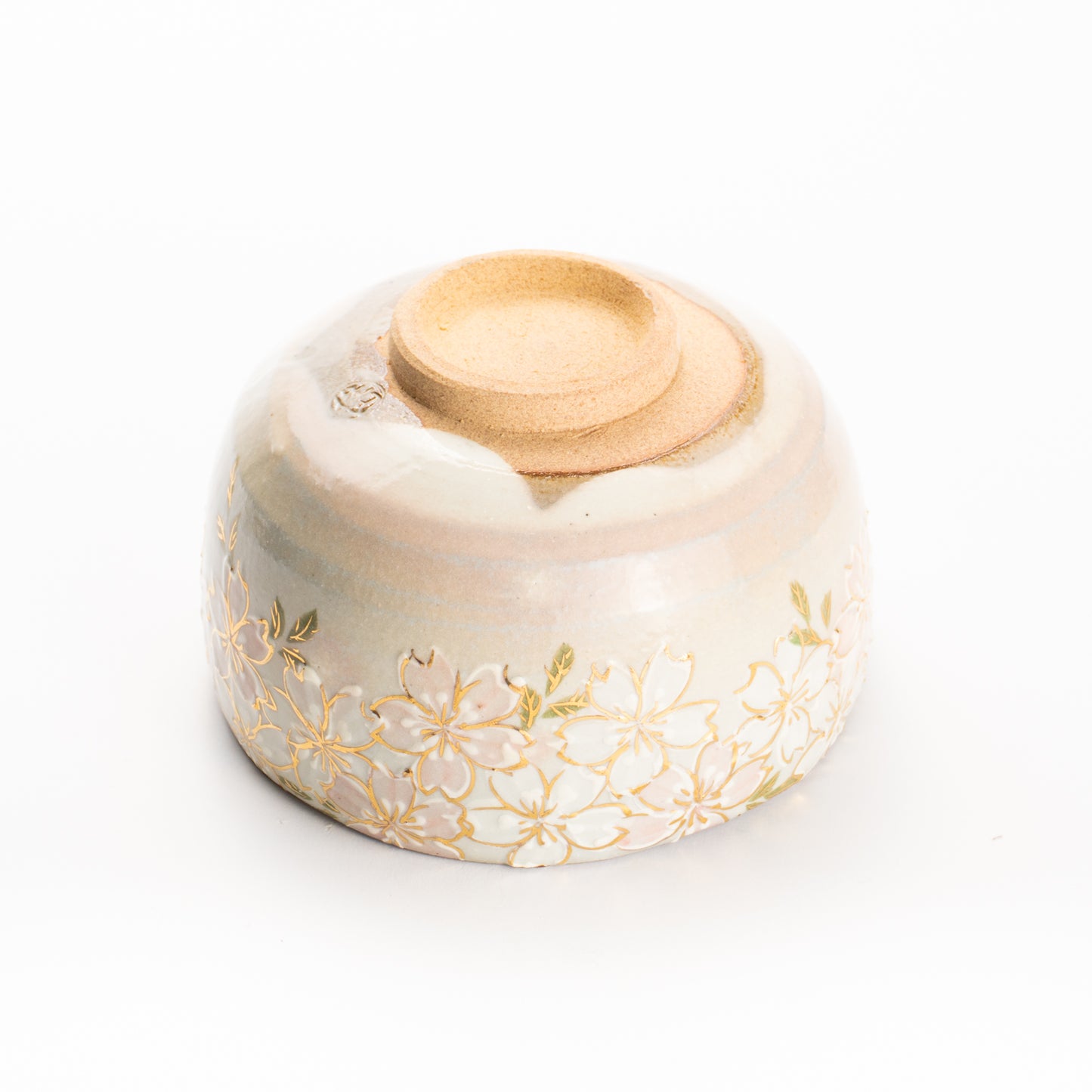 抹茶碗　イッチン金彩 桜　俊山窯 KOTOPOTTER