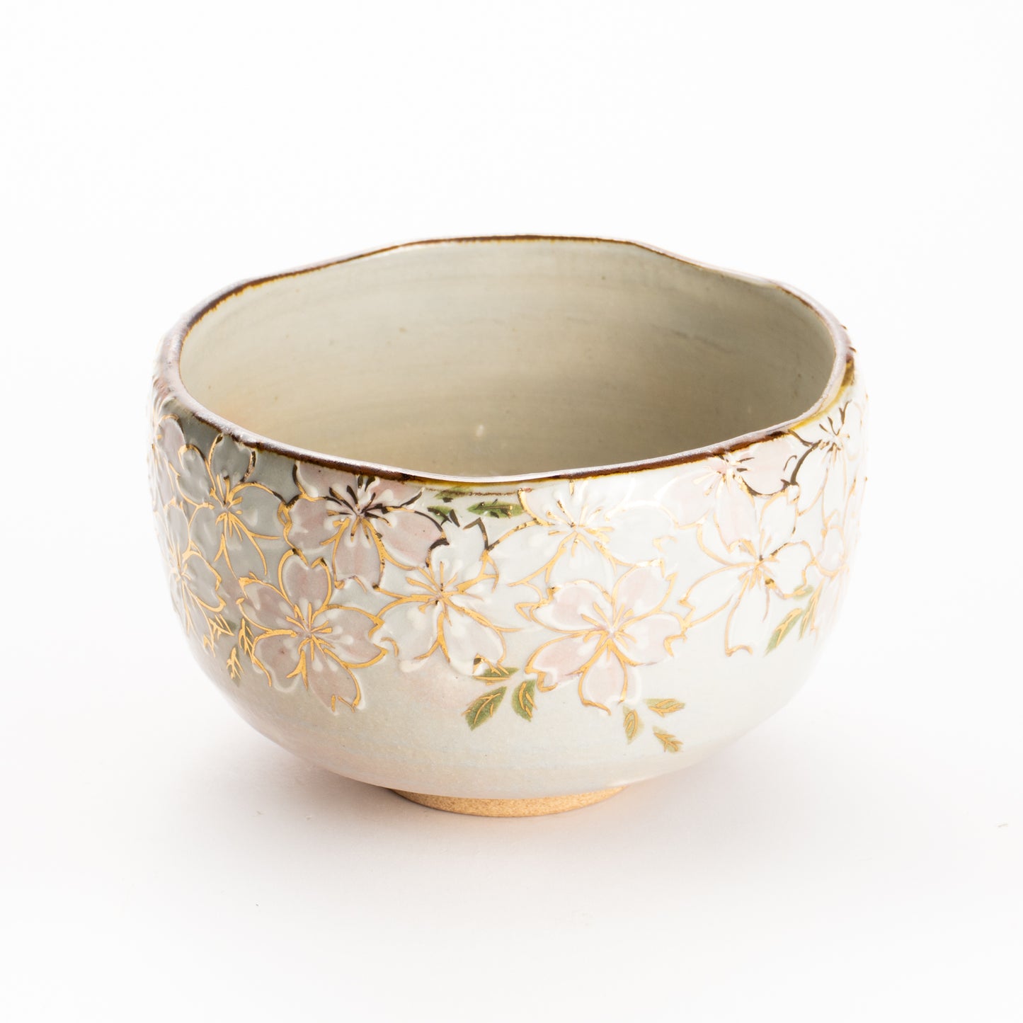 抹茶碗　イッチン金彩 桜　俊山窯 KOTOPOTTER