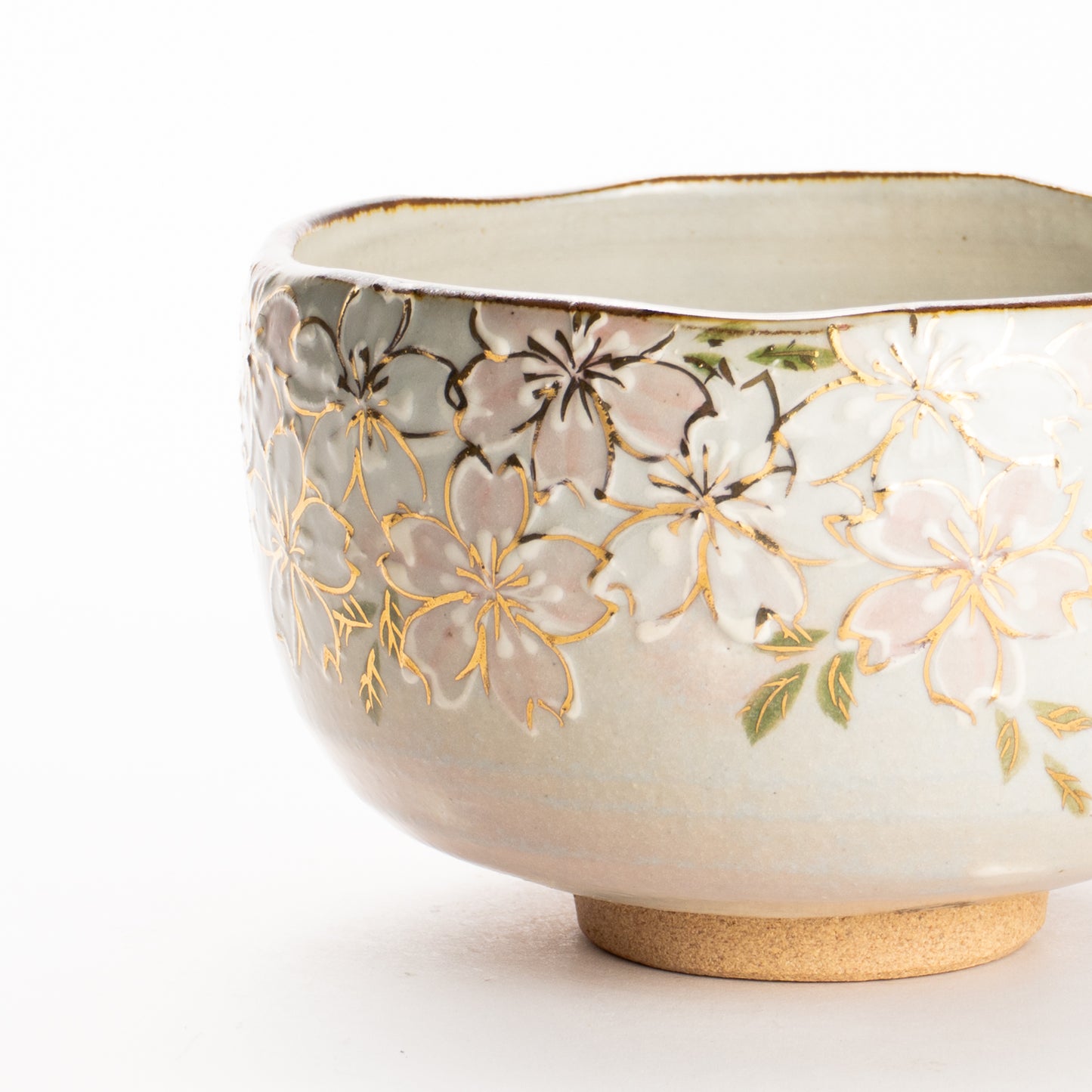 抹茶碗　イッチン金彩 桜　俊山窯 KOTOPOTTER