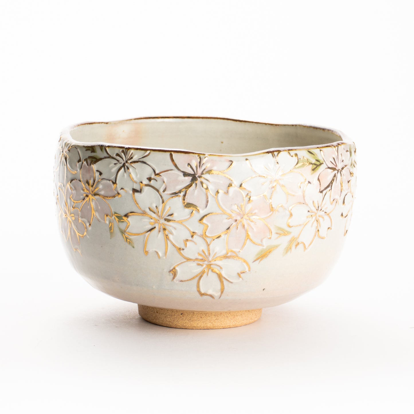 抹茶碗　イッチン金彩 桜　俊山窯 KOTOPOTTER