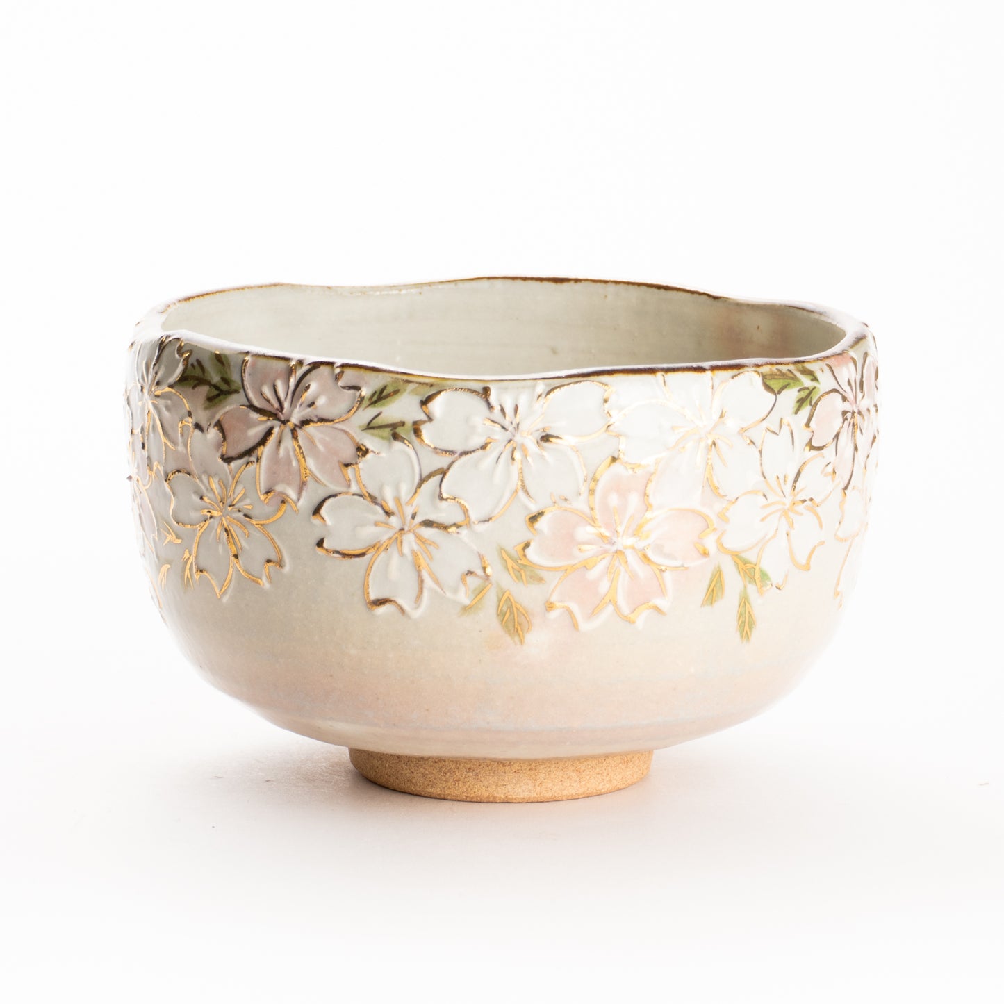 抹茶碗　イッチン金彩 桜　俊山窯 KOTOPOTTER