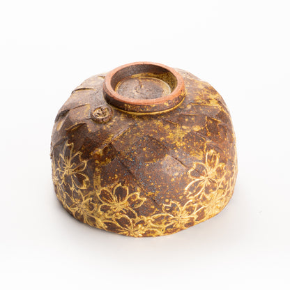 抹茶碗　イラボ金彩"桜之図"　俊山窯 KOTOPOTTER