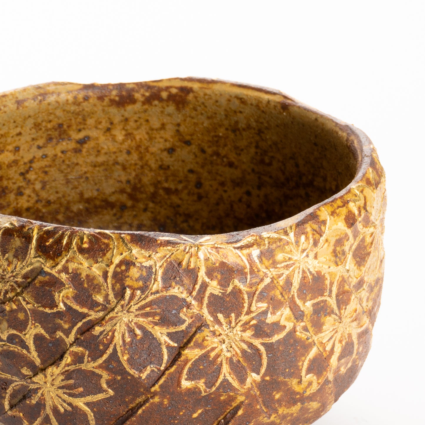 抹茶碗　イラボ金彩"桜之図"　俊山窯 KOTOPOTTER