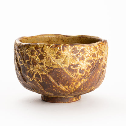 抹茶碗　イラボ金彩"桜之図"　俊山窯 KOTOPOTTER