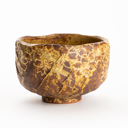 抹茶碗　イラボ金彩"桜之図"　俊山窯 KOTOPOTTER