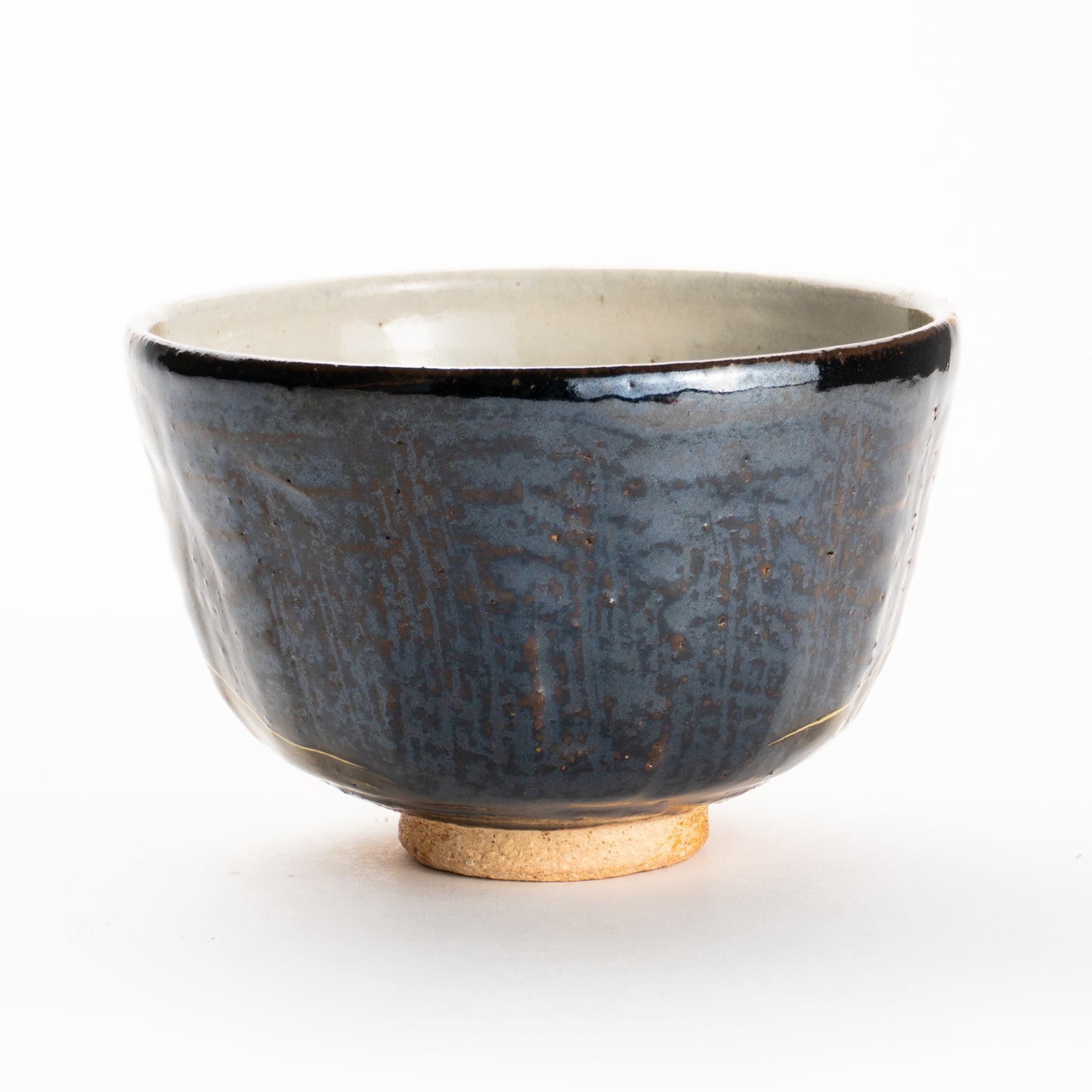 抹茶碗　灰釉掛分 富士に菊　良二 KOTOPOTTER
