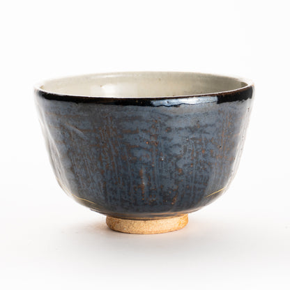抹茶碗　灰釉掛分 富士に菊　良二 KOTOPOTTER