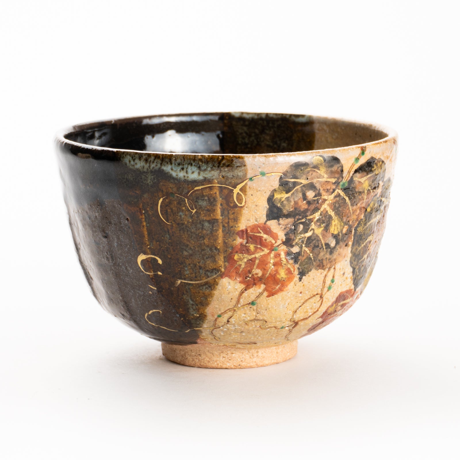 抹茶碗　灰釉掛分 蔦　良二 KOTOPOTTER