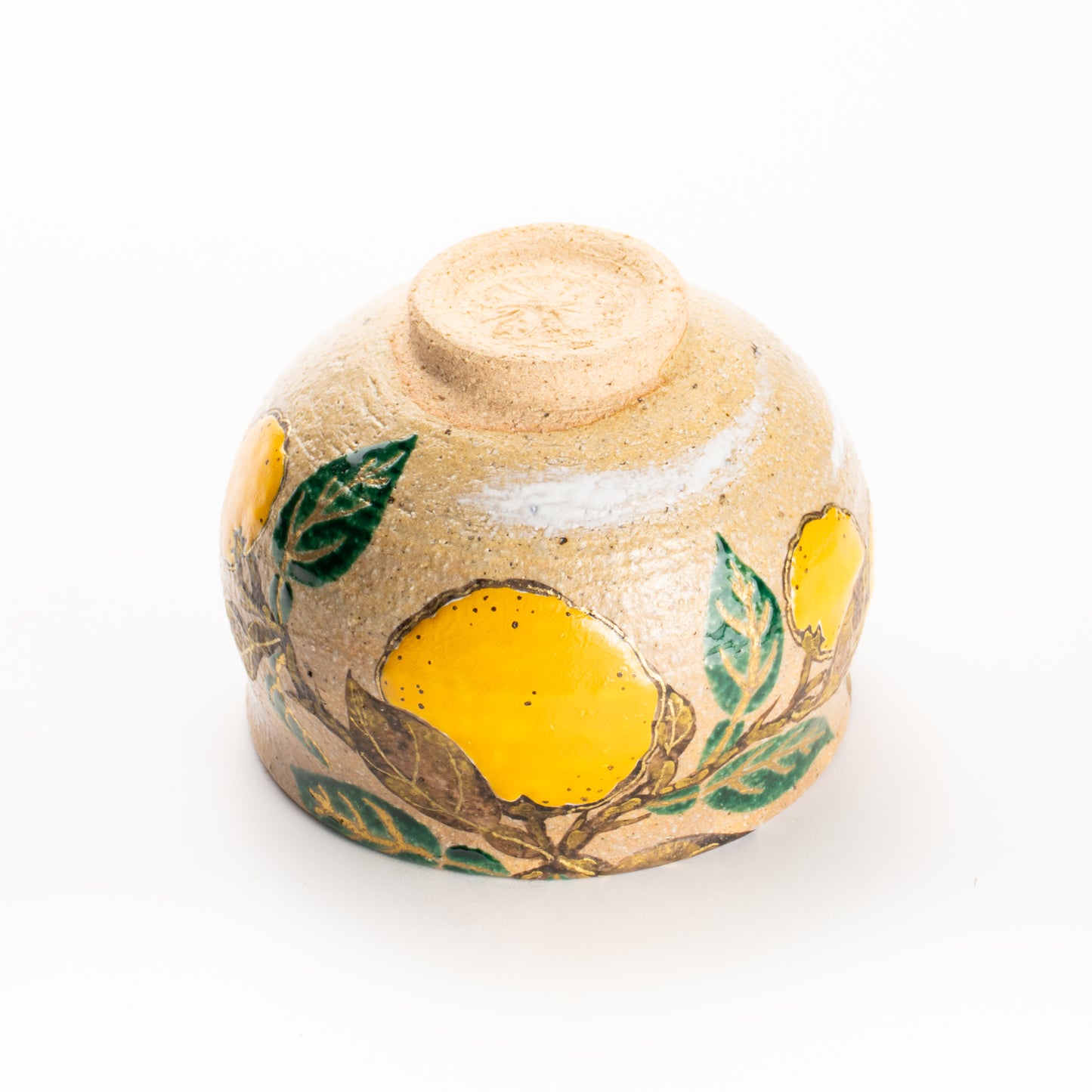 抹茶碗　灰釉 柚子　良二 KOTOPOTTER