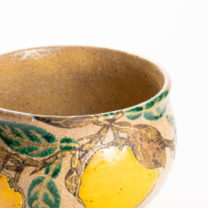抹茶碗　灰釉 柚子　良二 KOTOPOTTER