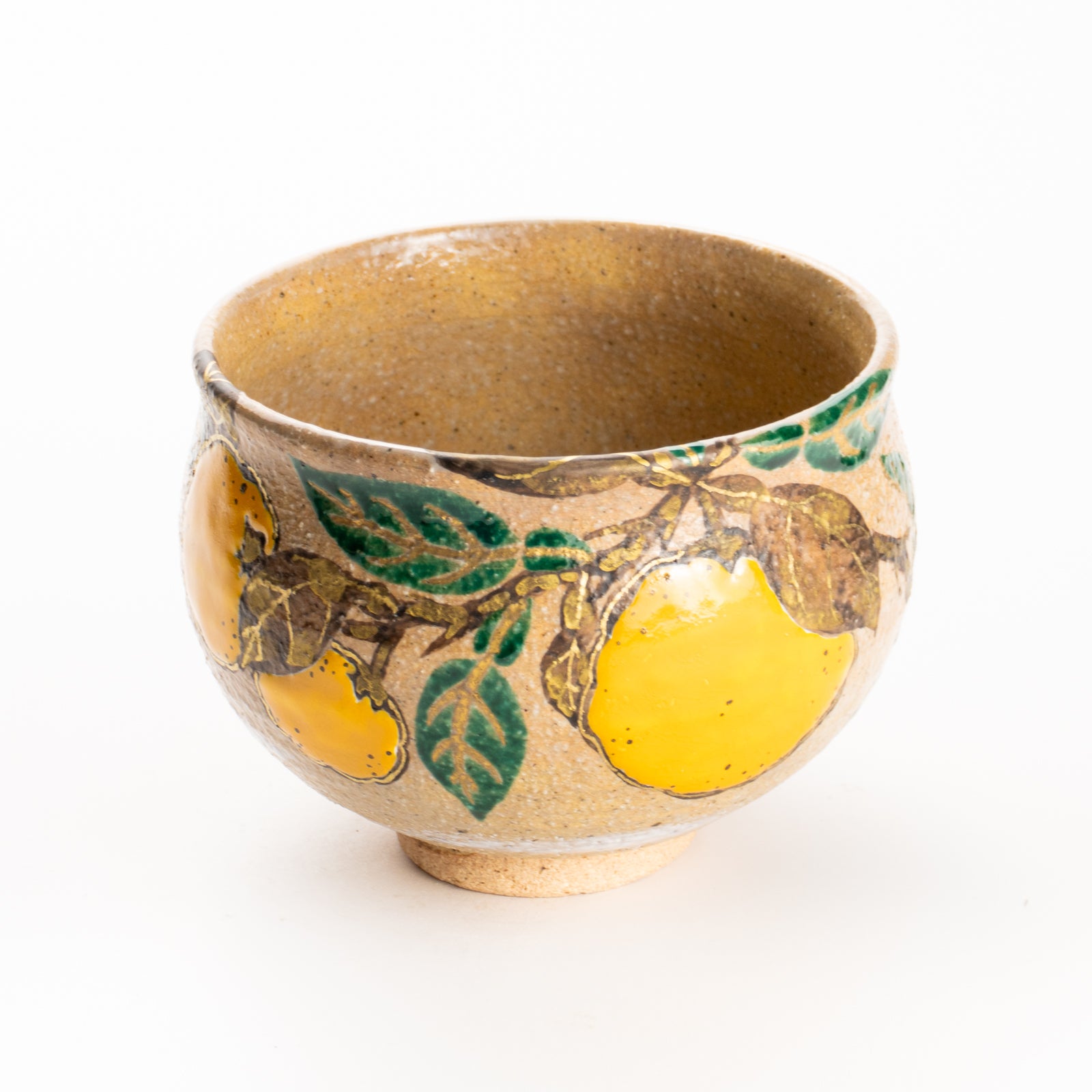 抹茶碗　灰釉 柚子　良二 KOTOPOTTER