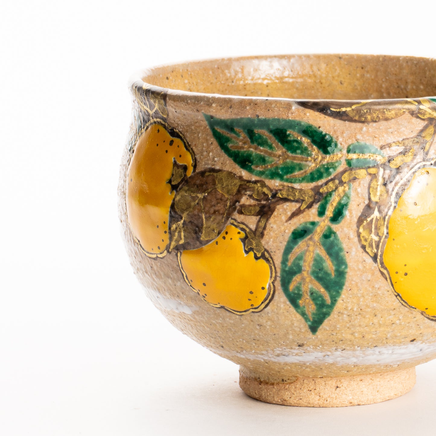 抹茶碗　灰釉 柚子　良二 KOTOPOTTER
