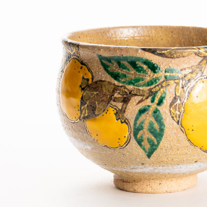 抹茶碗　灰釉 柚子　良二 KOTOPOTTER