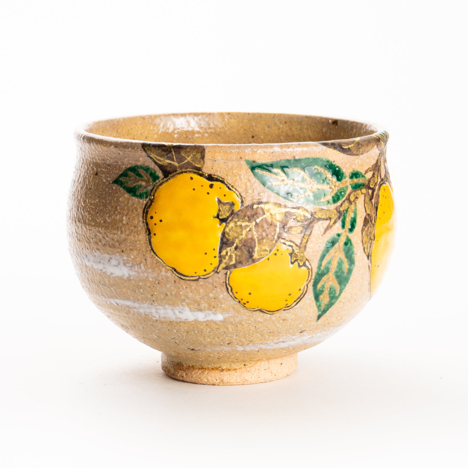 抹茶碗　灰釉 柚子　良二 KOTOPOTTER