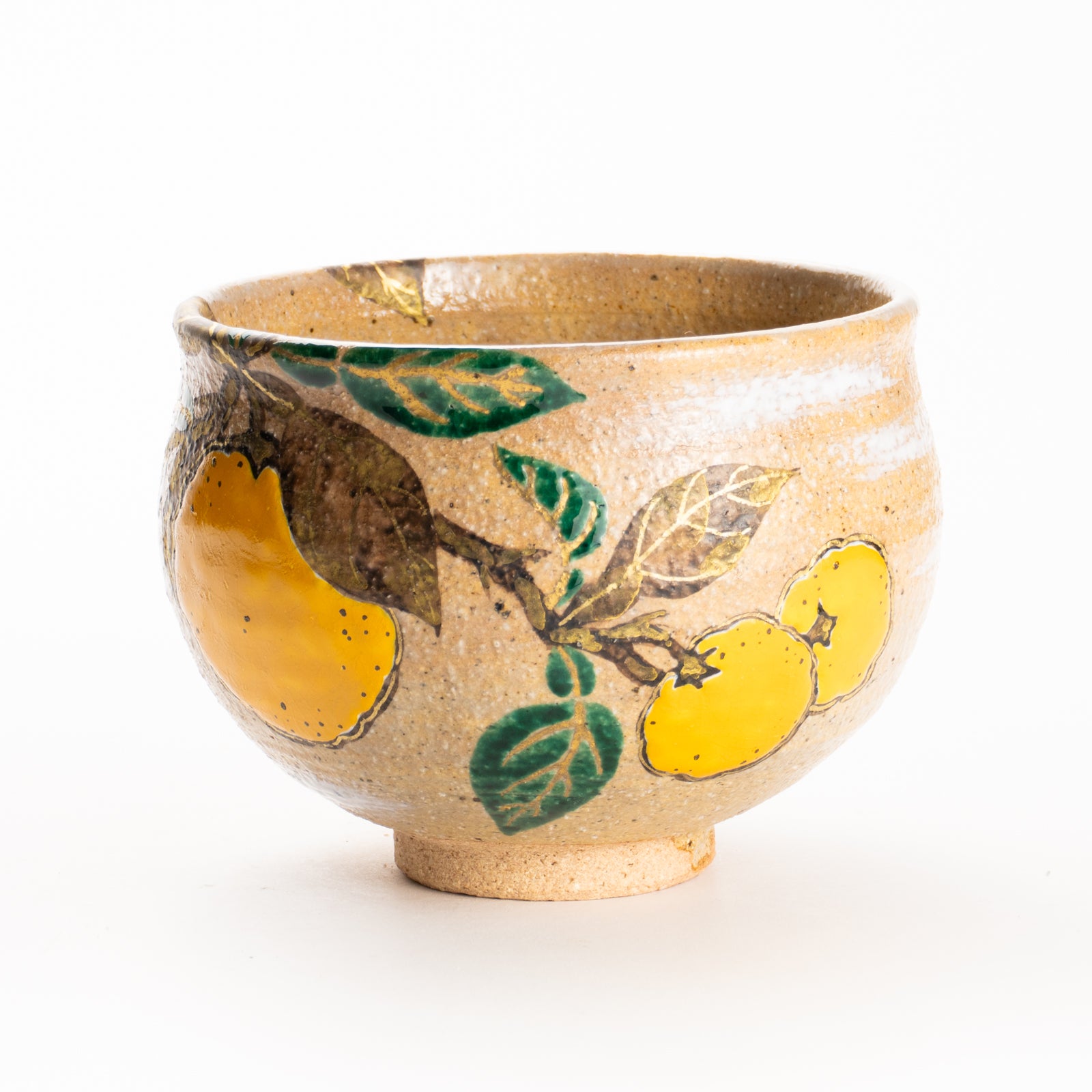 抹茶碗　灰釉 柚子　良二 KOTOPOTTER