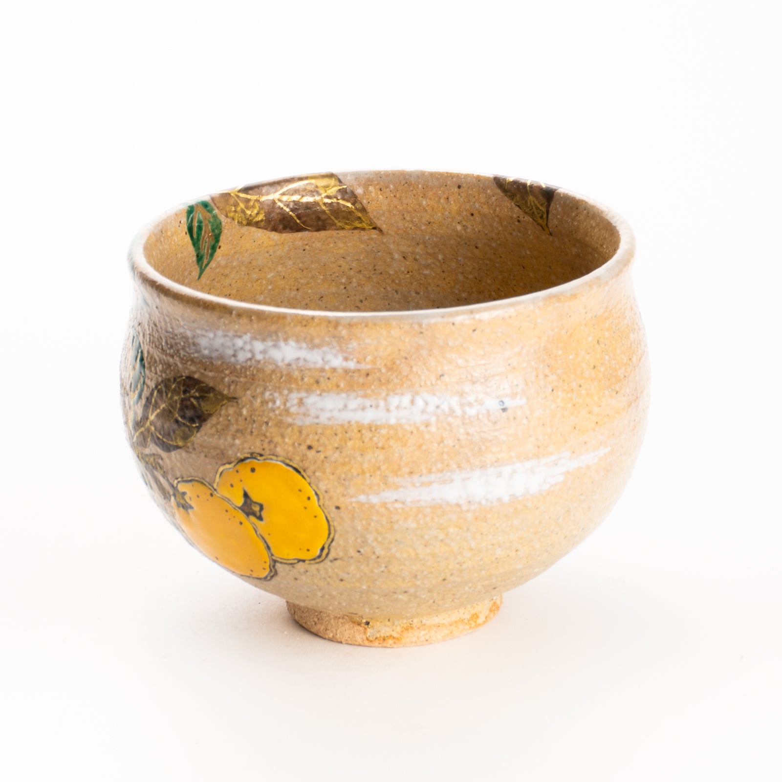 抹茶碗　灰釉 柚子　良二 KOTOPOTTER