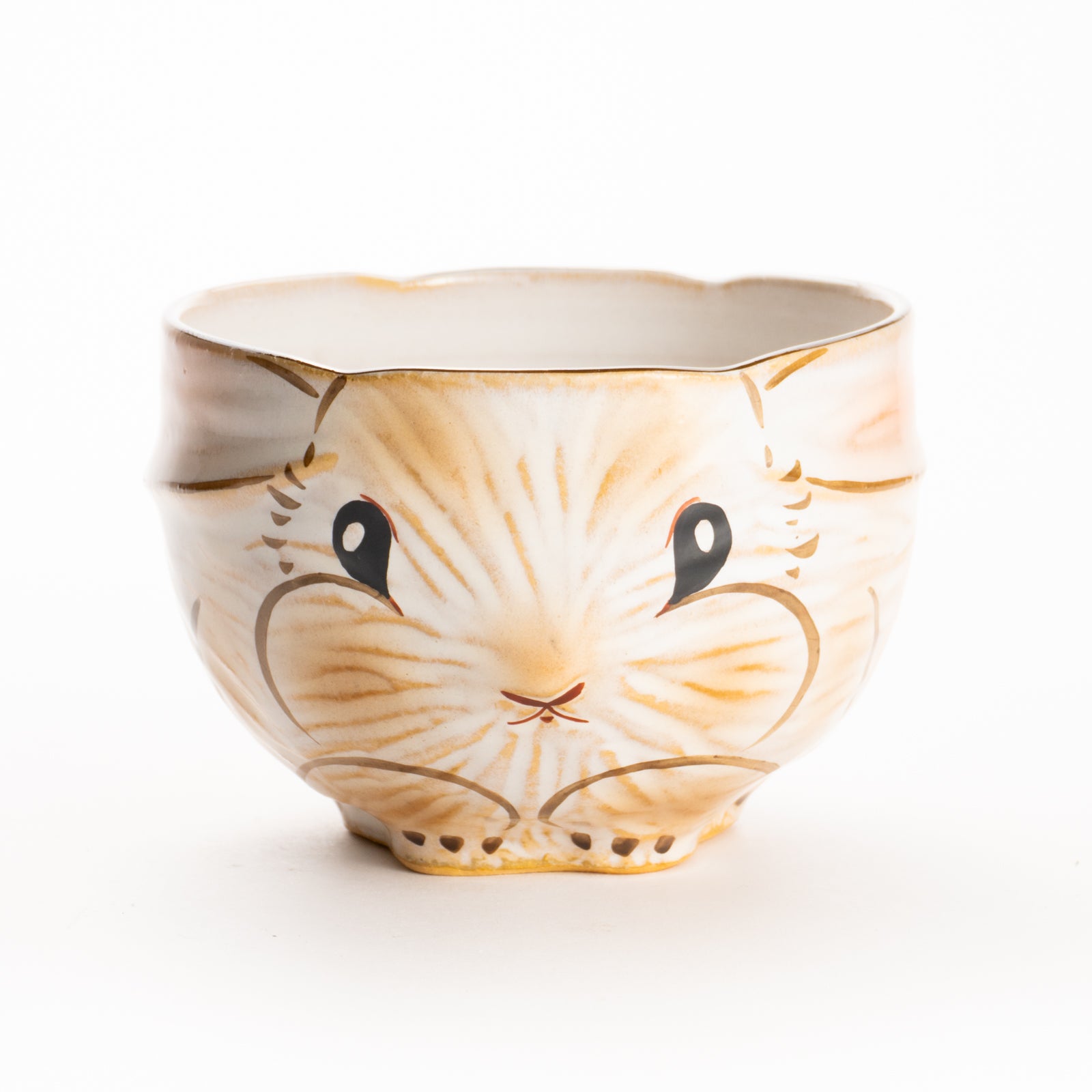 抹茶碗　灰釉 ロップイヤーラビット　良二 KOTOPOTTER