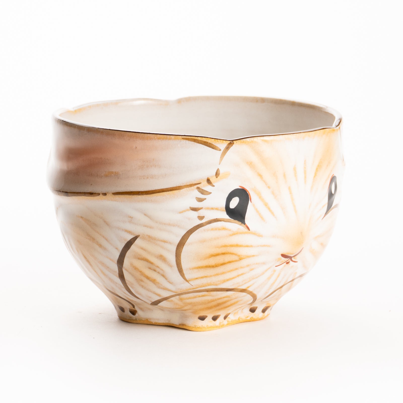 抹茶碗　灰釉 ロップイヤーラビット　良二 KOTOPOTTER