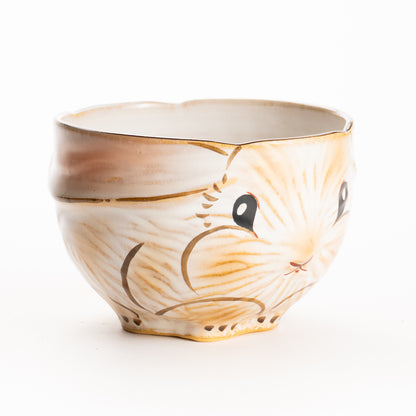 抹茶碗　灰釉 ロップイヤーラビット　良二 KOTOPOTTER