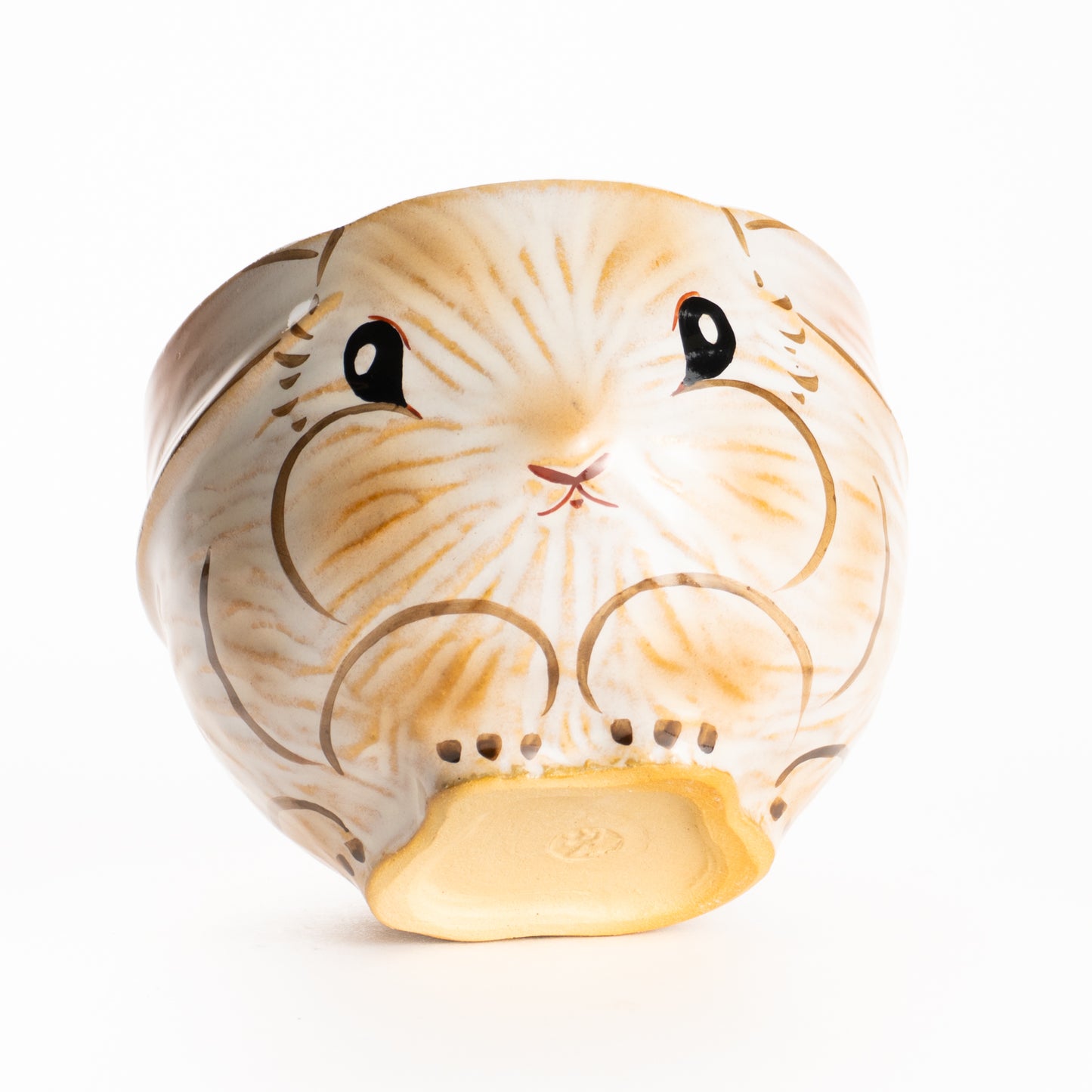 抹茶碗　灰釉 ロップイヤーラビット　良二 KOTOPOTTER