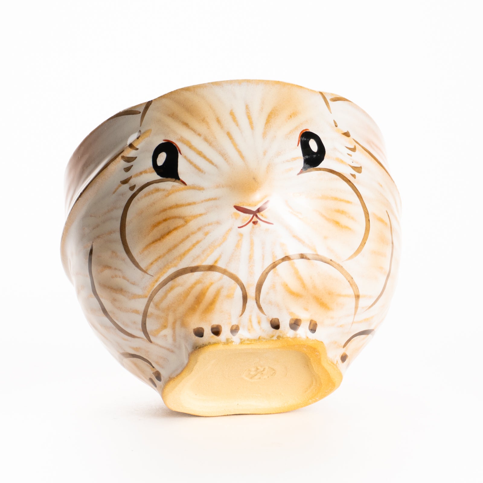 抹茶碗　灰釉 ロップイヤーラビット　良二 KOTOPOTTER