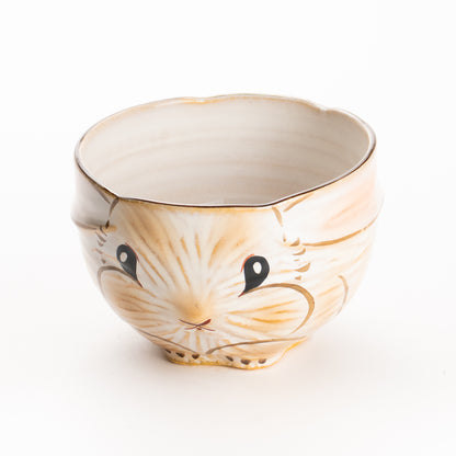 抹茶碗　灰釉 ロップイヤーラビット　良二 KOTOPOTTER
