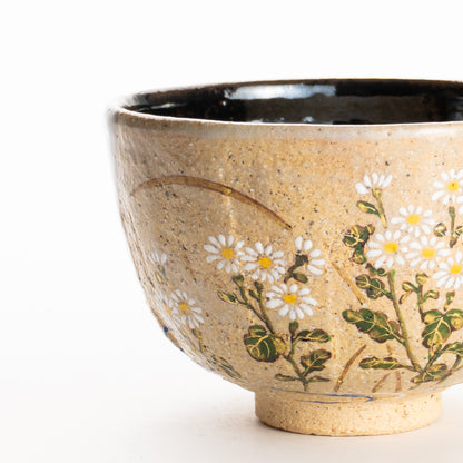 抹茶碗　灰釉掛分 小菊　良二 KOTOPOTTER
