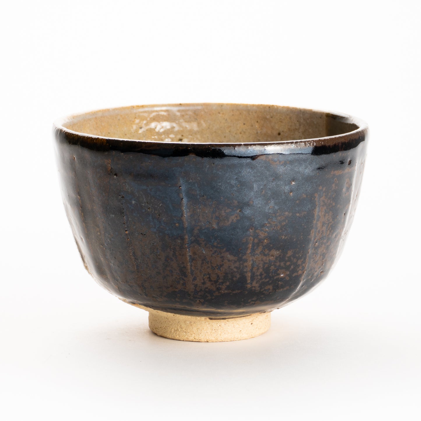 抹茶碗　灰釉掛分 小菊　良二 KOTOPOTTER